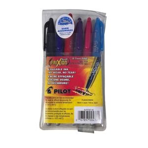 Pilot FriXion Ball Erasable Gel‎ Pens 0.7mm Fine Point Assorted 6 Pk BLFR7AST-S6